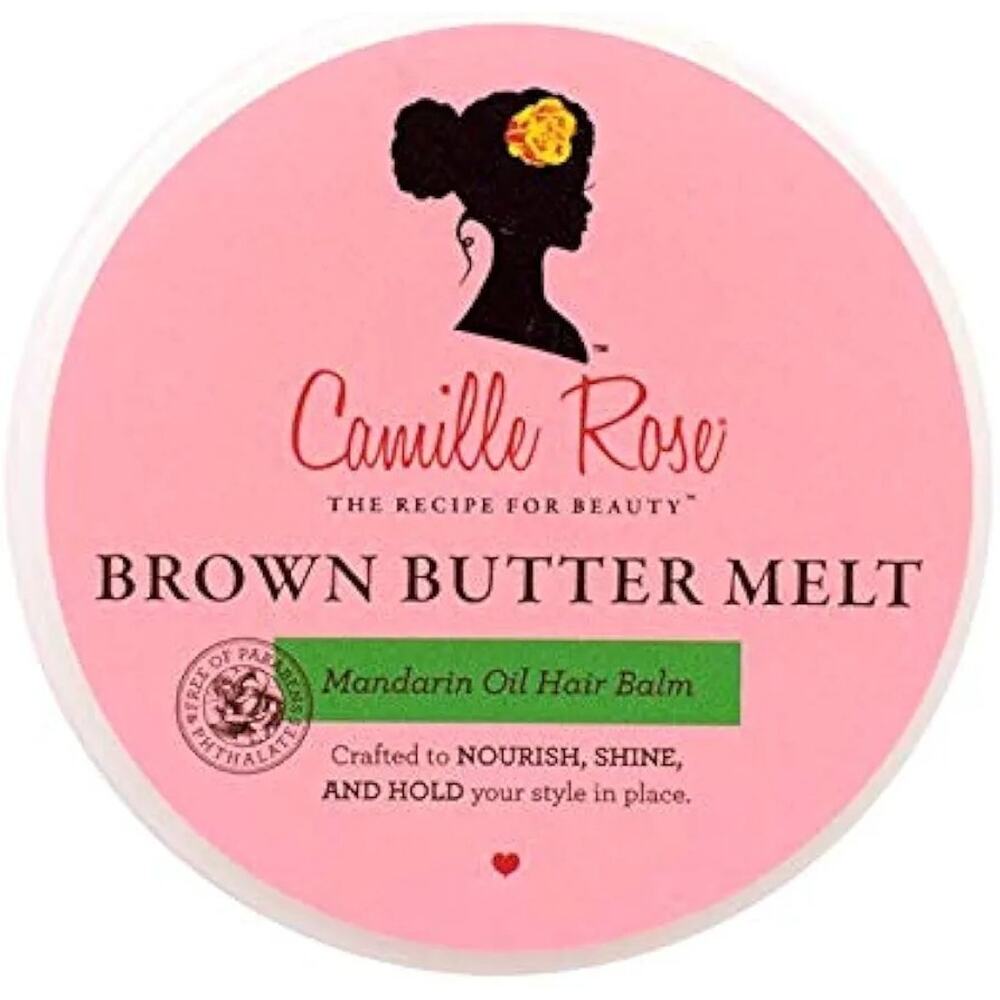 Camille Rose Brown Butter Melt Mandarin Oil Hair Balm~4.Oz Jar